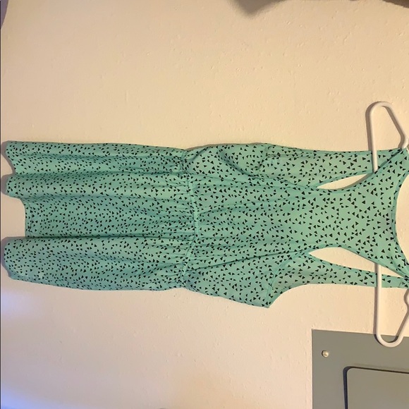 Teal dress with triangles - Picture 4 of 4